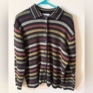 Vintage Adolfo Multicolor Striped Sweater
